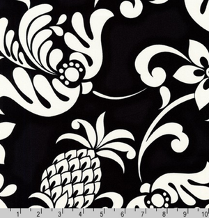 Island Paradise Tropical Florals Black by Robert Kaufman | SB-4144D1-5 BLACK