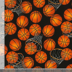 Basketball & Hoops Fabric by Timeless Treasures