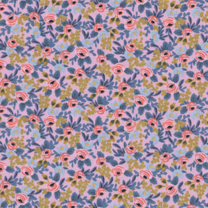 Cotton + Steel Menagerie Rosa Violet Metallic Fabric by Rifle Paper Co. AB8004-004