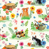 Catitude - Cat Garden by Dear Stella | Cotton Digital Print Novelty Fabrics