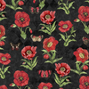 Harlequin Poppies - Poppies & Butterflies Black Wilmington Prints