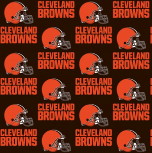 Licensed National Football League Cotton Fabrics | Cleveland Browns