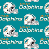 Licensed National Football League Cotton Fabrics | Miami Dolphins