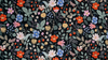 Strawberry Fields - Floral Black Fabric by Cotton + Steel | RP400-BK1
