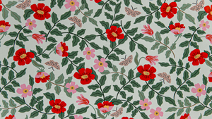 Strawberry Fields - Primrose Mint Rayon Fabric by Cotton + Steel | RP402-MI4R