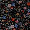 Strawberry Fields - Black Canvas Pigment Fabric by Cotton + Steel | RP400-BK8CP