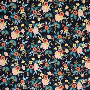 Primavera - Birch Black Cotton Fabric