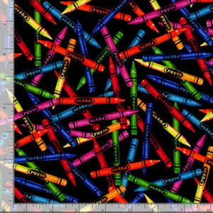 ABC, 123 - Crayons Fabric by Timeless Treasures