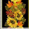 Fall Glory - Metallic Harvest Sunflower 11" Stripe by Timeless Treasures