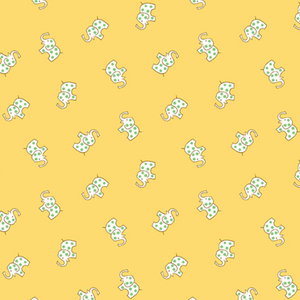 Lottie Ruth - Elephants Yellow by Kathy Hall for Andover Fabrics