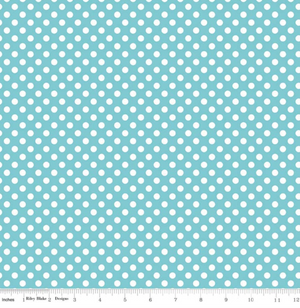 KNIT Small Dots Aqua Fabric by Riley Blake