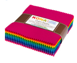 Kona Cotton Bright Palette Charm Pack 101 pcs