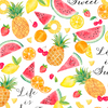 Squeeze the Day - Large Allover White by Wilmington Prints | Novelty Fabrics