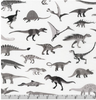 Alphabetosaurus - Grey Dinosaurs by Robert Kaufman SRK-20737-12 GREY