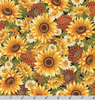 Invoice for 7.5 Yards - Robert Kaufman - Autumn Bouquet - Sunflower Autumn Metallic