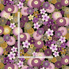 Majestic - Packed Japanese Purple Florals fabric