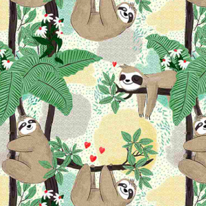 Slow Steady - Sloths Hanging on Branches