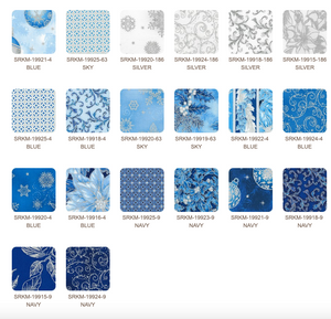 Holiday Flourish 14 Blue Colorstory Charm Pack