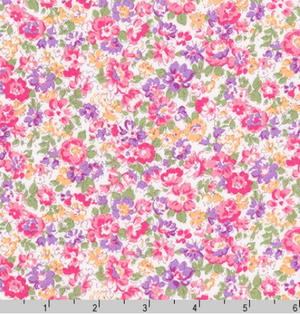 Sevenberry Petite Garden Lawn Packed Floral Pink