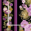 Majestic - Japanese Purple Floral 11" Stripe