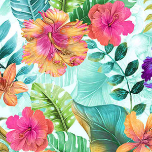 Paradise - Tropical Vibes - Hibiscus Fabric