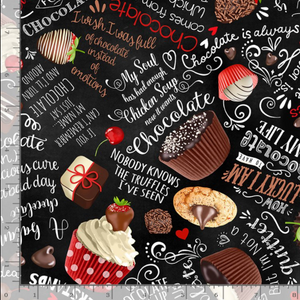 Chocolate Lover Text by Timeless Treasures 