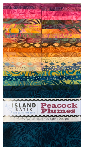 Island Batik - Peacock Plumes Batik Strip Pack