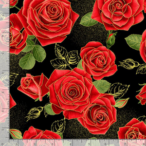 Gilded Rose - Red Metallic Roses Medium
