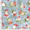 Snow Fun - Tossed Holiday Elves Fabric