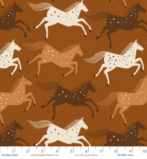 Wild Horses - Delightful Golden Canvas Fabric