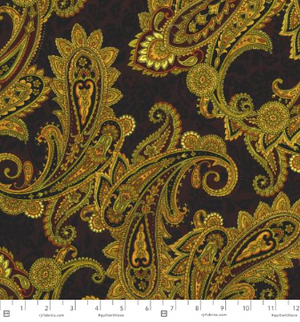 Casablanca Paisley Brown Fabric by RJR