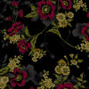 Midnight Garden - Large Floral Red by RJR