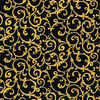 Holiday Blenders Gold Metallic Scrolls Onyx