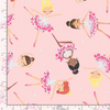 Tossed Ballerinas In Pink Tutus Fabric