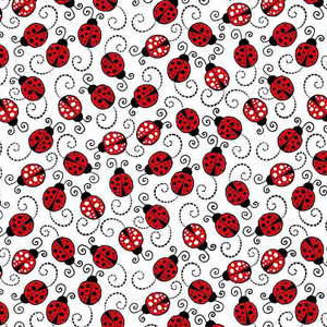 Happy Critters - Little Red Ladybugs Fabric