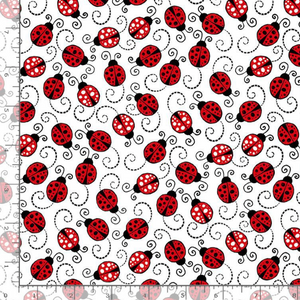 Happy Critters - Little Red Ladybugs Fabric