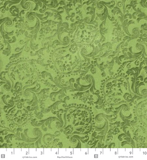 Maison - Embossed Scroll Lime by Jinny Beyer