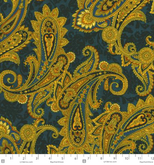 Casablanca - Paisley Teal - RJR Fabrics