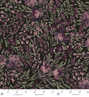 Flowers In The Breeze - Imperial Purple Canvas