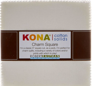 Robert Kaufman - Kona Cotton Solids Snow Charm Squares