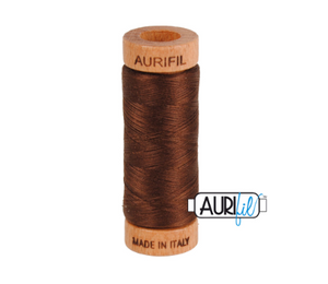 Aurifil 80wt Cotton Thread #2360 Chocolate