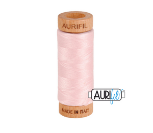 Aurifil 80wt Cotton Thread #2410 Pale Pink