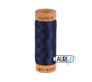 Aurifil 80wt Cotton Thread #2785 Very Dark Navy