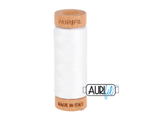 Aurifil 80wt Cotton Thread #2024 White