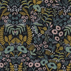 Canvas Fabric - Cotton + Steel - Menagerie - Tapestry Midnight Canvas Metallic