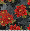 Holiday Flourish 12 - Poinsettia Blooms Black