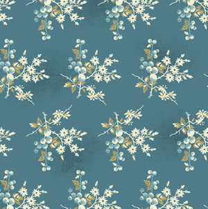 Something Blue Fresh Berries Ocean by Andover Fabrics |Designer Floral
