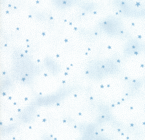 Forest Frost Glitter Favorite Metallic Stars Icicle/Light Blue by Moda