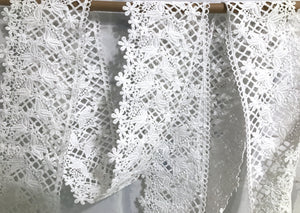 White Floral Wedding Lace Trim