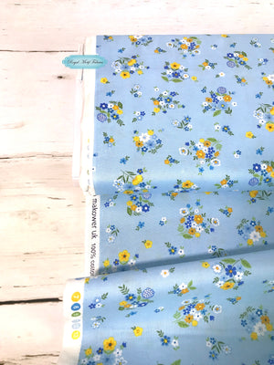 Fat Quarter - Andover Fabrics - Bloom - Spring - Bouquet Blue